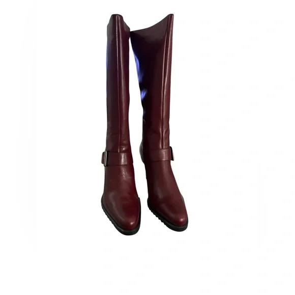 Franco Sarto Burgundy Heeled Boots - Picture 4 of 9